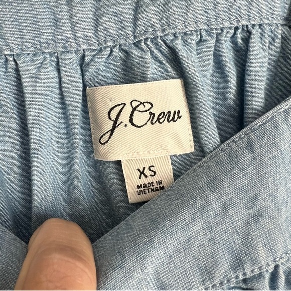 J Crew Squareneck Chambray Shift Dress For Women Denim Blue Jean like baby doll - Picture 3 of 5